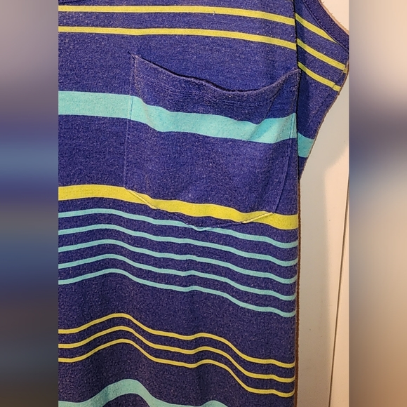 Roxy Dana Blue Racerback Striped Maxi Dress Size Small - Picture 4 of 9